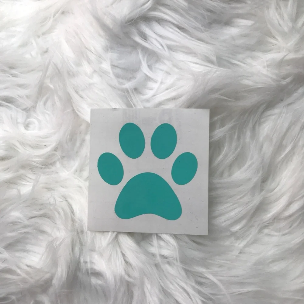 🐾 Paw Print Vinyl Decal Sticker Teal Blue